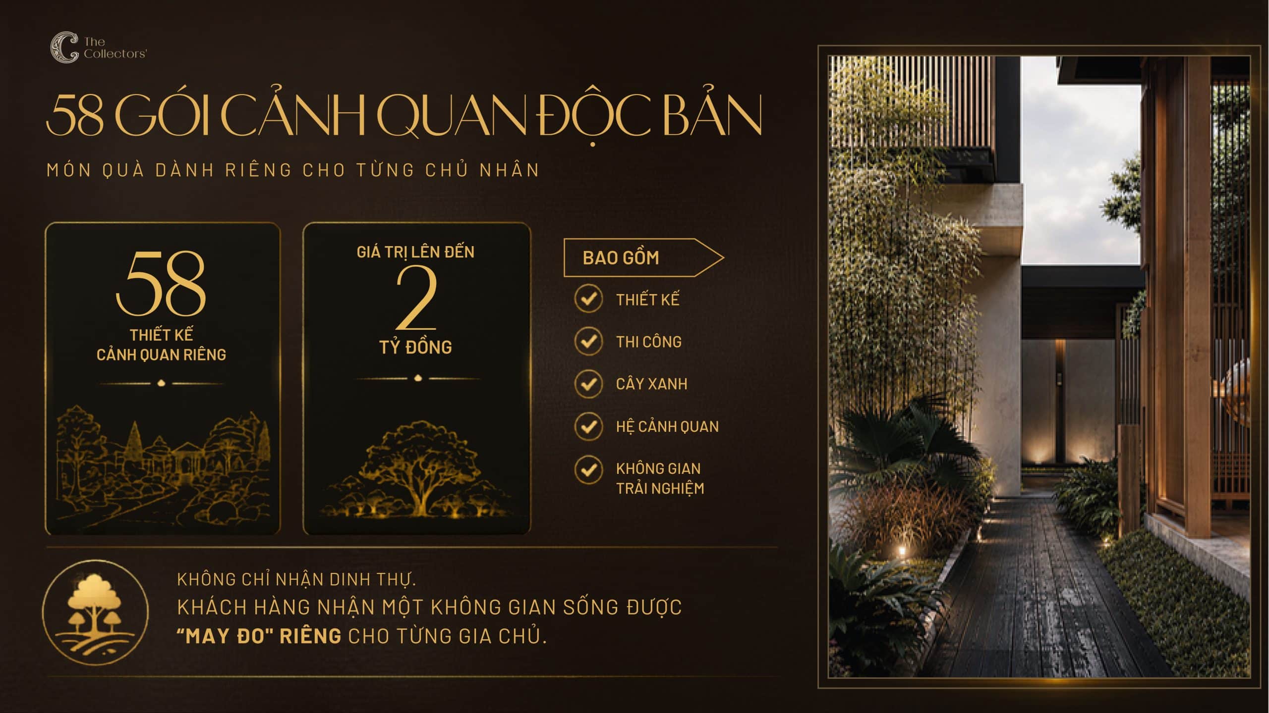 58 gói cảnh quan độc bản – quyền lợi gắn trực tiếp với từng dinh thự