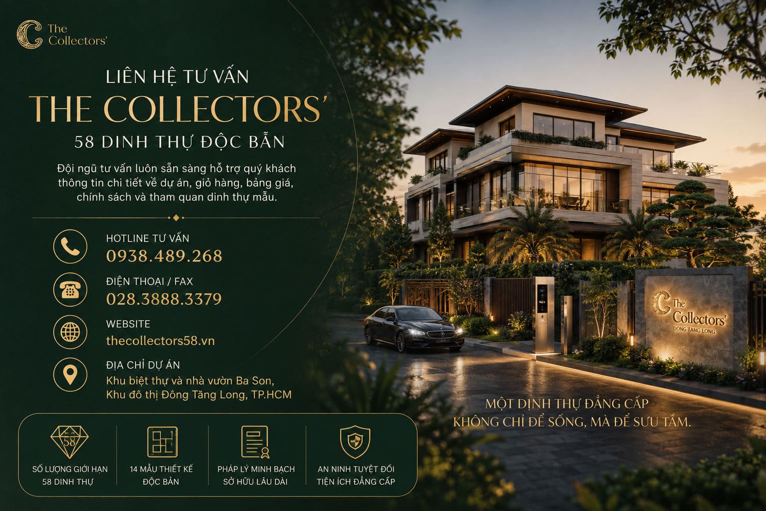 Liên hệ tư vấn Dinh thự The Collectors'