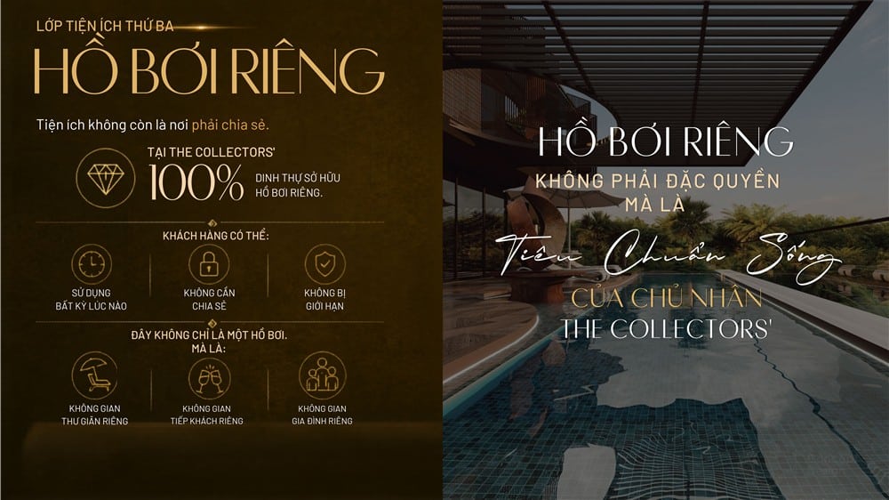 100% dinh thự có hồ bơi riêng – tiện ích trở thành tài sản của từng chủ nhân