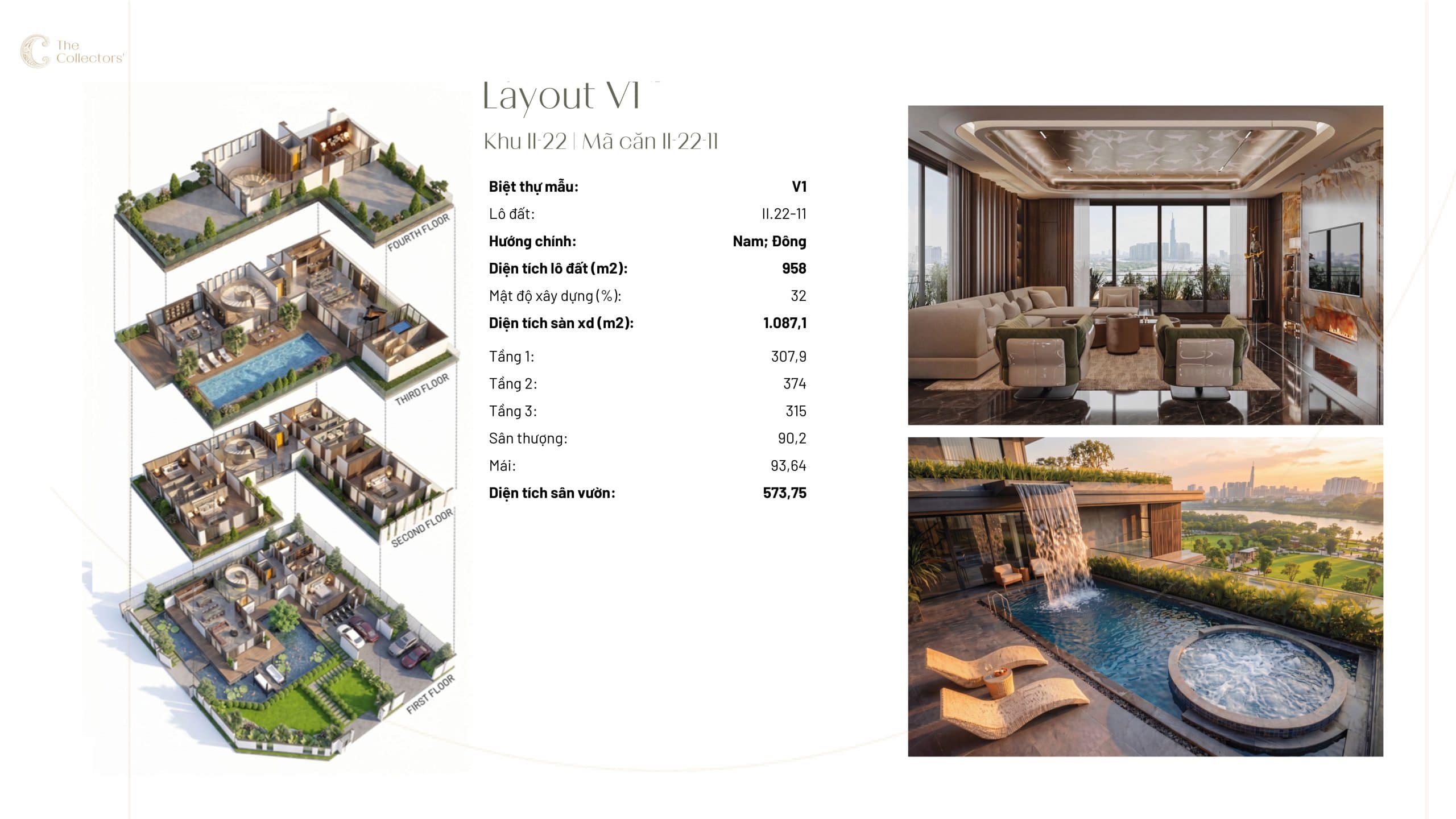 Mẫu V1 – dinh thự 958 m² chỉ có duy nhất tại II.22-11