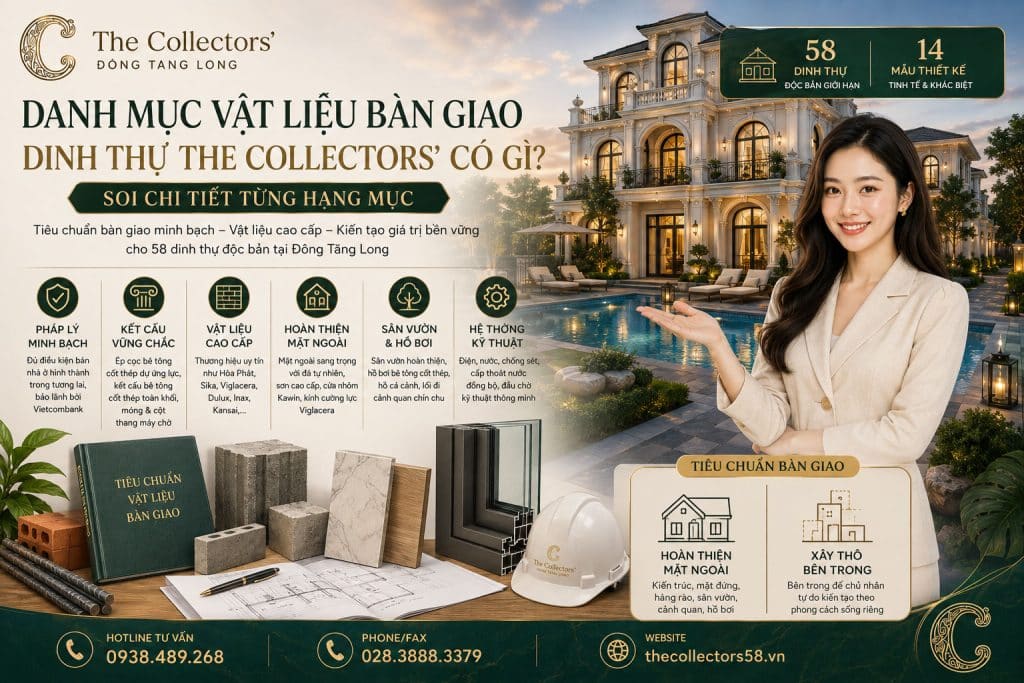 Danh Mục Vật Liệu Bàn Giao Dinh Thự The Collectors' Có Gì?