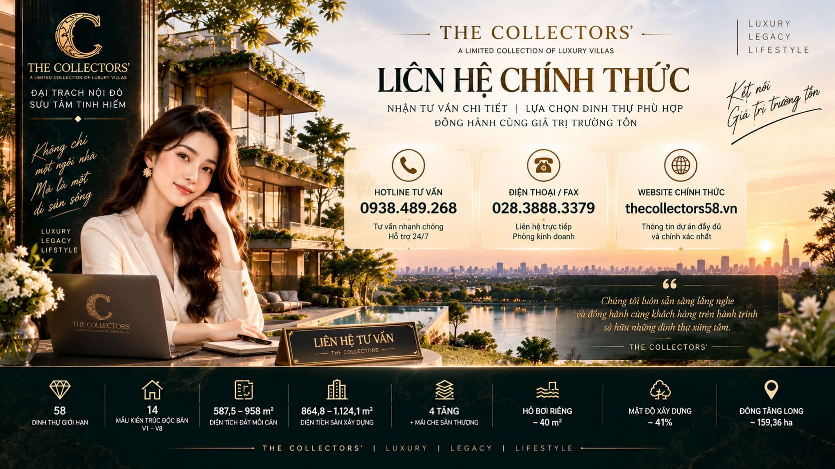 Tìm hiểu 5 lớp tiện ích và 58 dinh thự The Collectors'