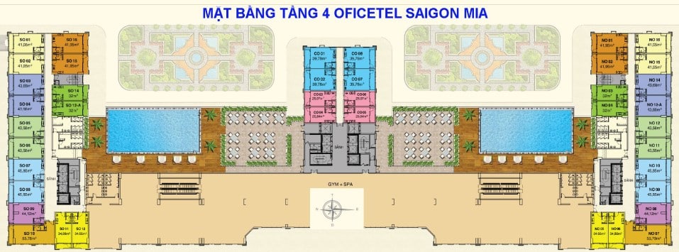 Mặt bằng Sài Gòn Mia tầng 4